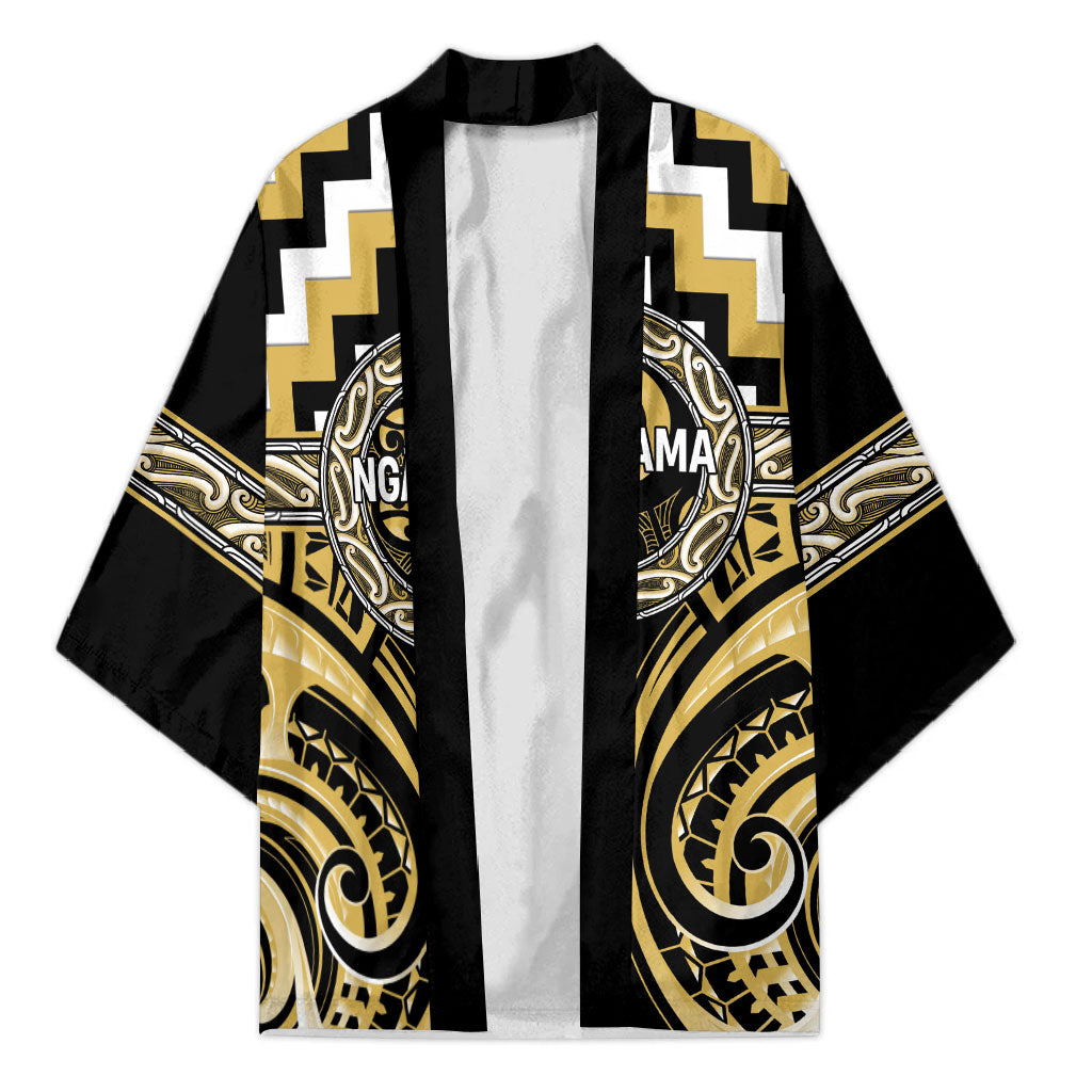 Aotearoa Ngati Tama Personalised Kimono Maori Iwi Poutama Puhoro Tattoo