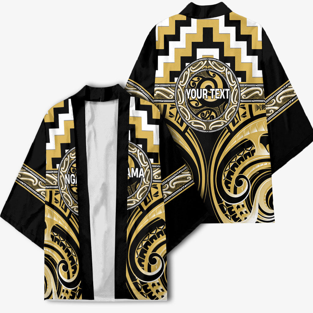 Aotearoa Ngati Tama Personalised Kimono Maori Iwi Poutama Puhoro Tattoo