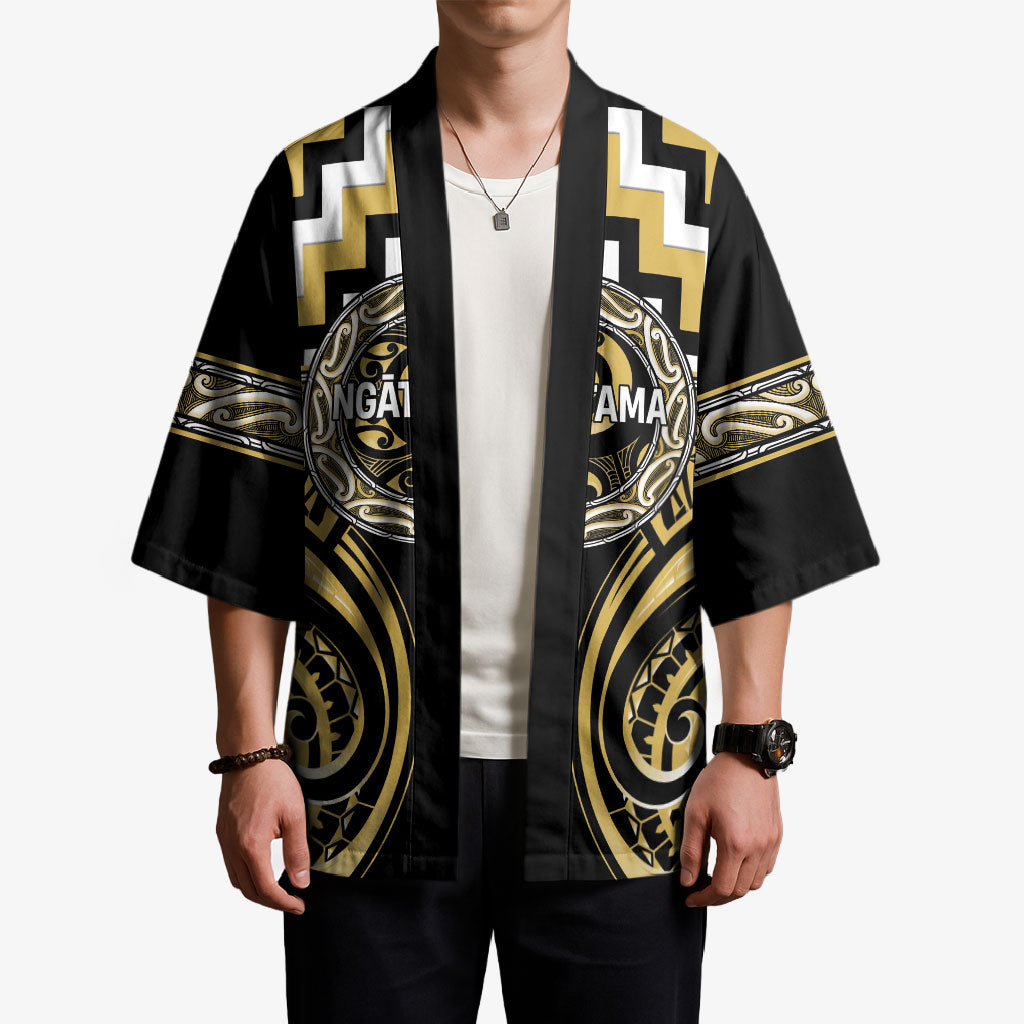 Aotearoa Ngati Tama Personalised Kimono Maori Iwi Poutama Puhoro Tattoo