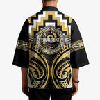 Aotearoa Ngati Tama Personalised Kimono Maori Iwi Poutama Puhoro Tattoo