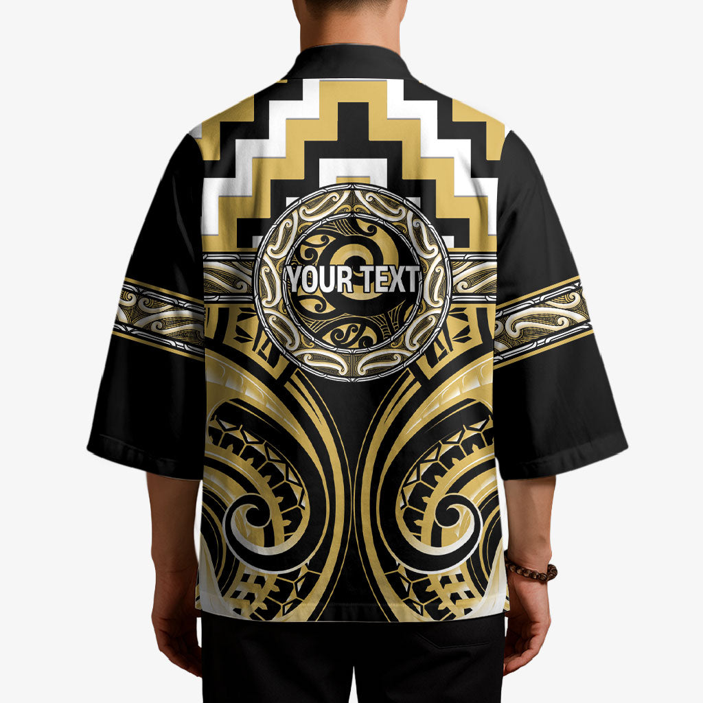 Aotearoa Ngati Tama Personalised Kimono Maori Iwi Poutama Puhoro Tattoo