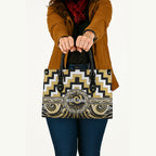 Aotearoa Ngati Tama Leather Bag Maori Iwi Poutama Puhoro Tattoo