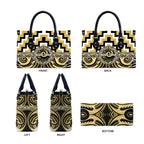 Aotearoa Ngati Tama Leather Bag Maori Iwi Poutama Puhoro Tattoo