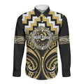 Aotearoa Ngati Tama Personalised Long Sleeve Button Shirt Maori Iwi Poutama Puhoro Tattoo