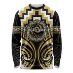Aotearoa Ngati Tama Personalised Long Sleeve Shirt Maori Iwi Poutama Puhoro Tattoo