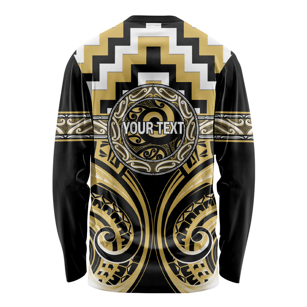 Aotearoa Ngati Tama Personalised Long Sleeve Shirt Maori Iwi Poutama Puhoro Tattoo
