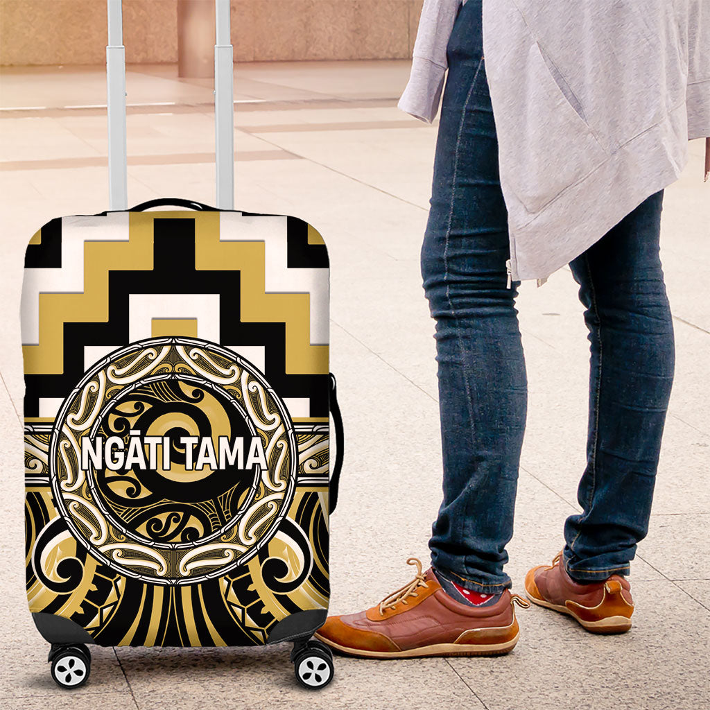 Aotearoa Ngati Tama Luggage Cover Maori Iwi Poutama Puhoro Tattoo