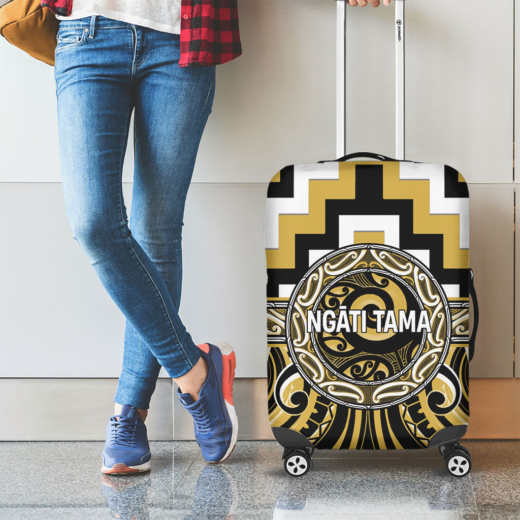 Aotearoa Ngati Tama Luggage Cover Maori Iwi Poutama Puhoro Tattoo