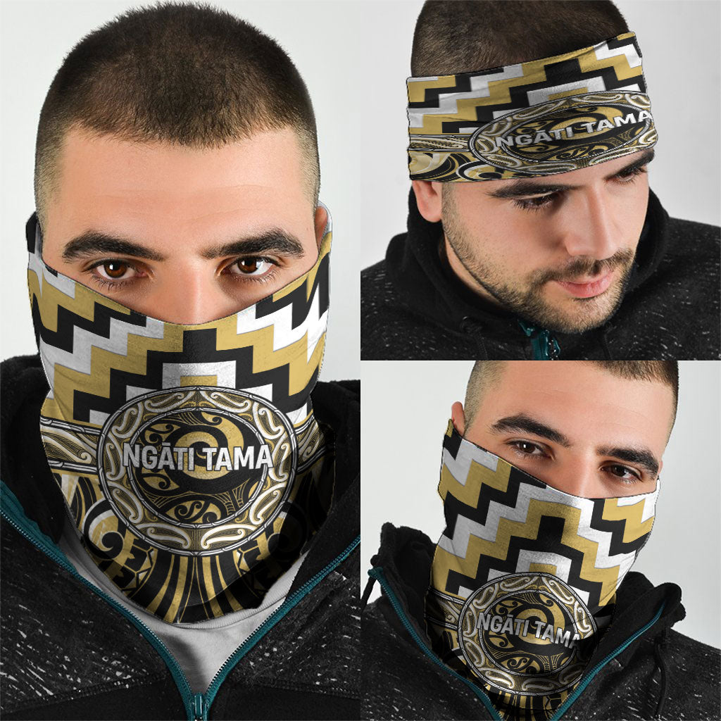 Aotearoa Ngati Tama Neck Gaiter Maori Iwi Poutama Puhoro Tattoo