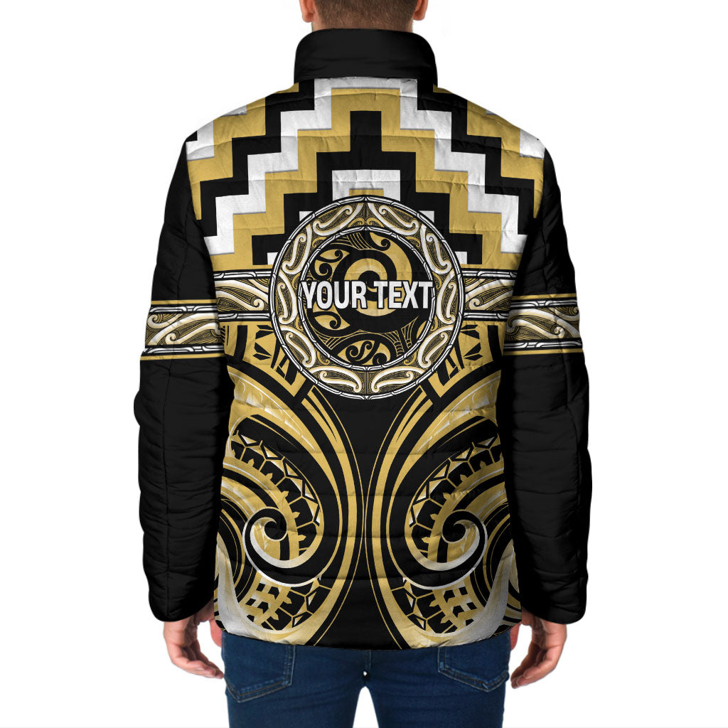 Aotearoa Ngati Tama Personalised Padded Jacket Maori Iwi Poutama Puhoro Tattoo