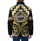 Aotearoa Ngati Tama Personalised Padded Jacket Maori Iwi Poutama Puhoro Tattoo