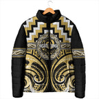 Aotearoa Ngati Tama Personalised Padded Jacket Maori Iwi Poutama Puhoro Tattoo