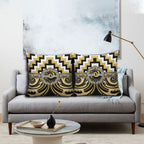 Aotearoa Ngati Tama Pillow Cover Maori Iwi Poutama Puhoro Tattoo