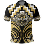 Aotearoa Ngati Tama Personalised Polo Shirt Maori Iwi Poutama Puhoro Tattoo