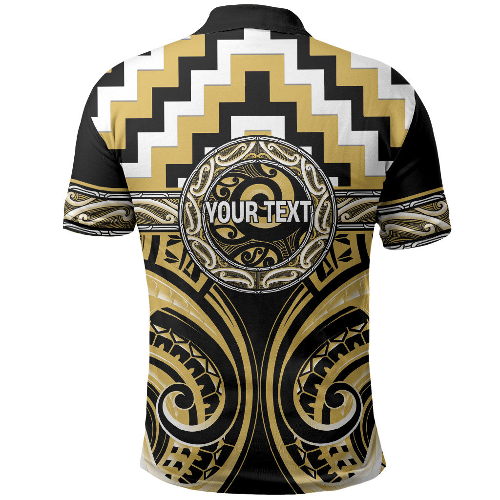 Aotearoa Ngati Tama Personalised Polo Shirt Maori Iwi Poutama Puhoro Tattoo