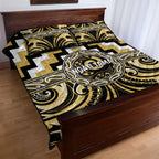 Aotearoa Ngati Tama Quilt Bed Set Maori Iwi Poutama Puhoro Tattoo