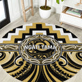 Aotearoa Ngati Tama Round Carpet Maori Iwi Poutama Puhoro Tattoo