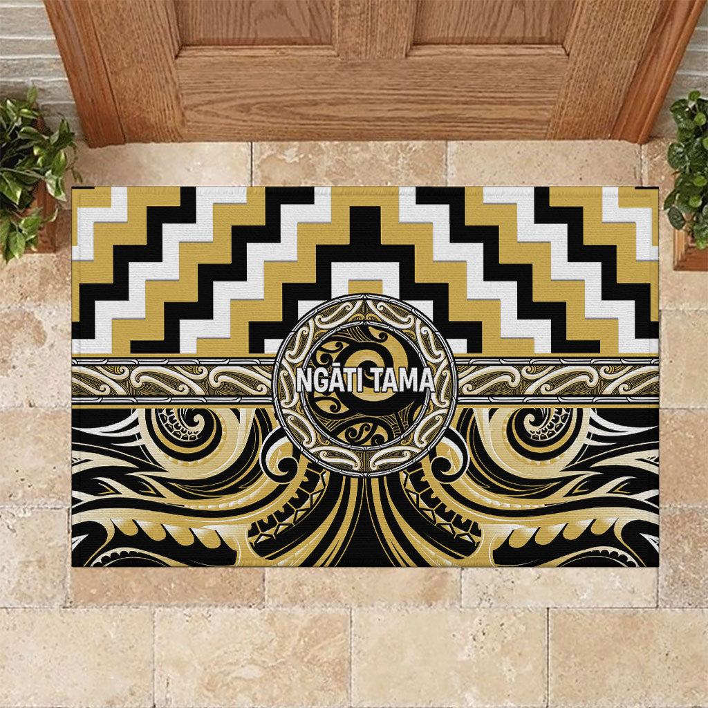 Aotearoa Ngati Tama Rubber Doormat Maori Iwi Poutama Puhoro Tattoo