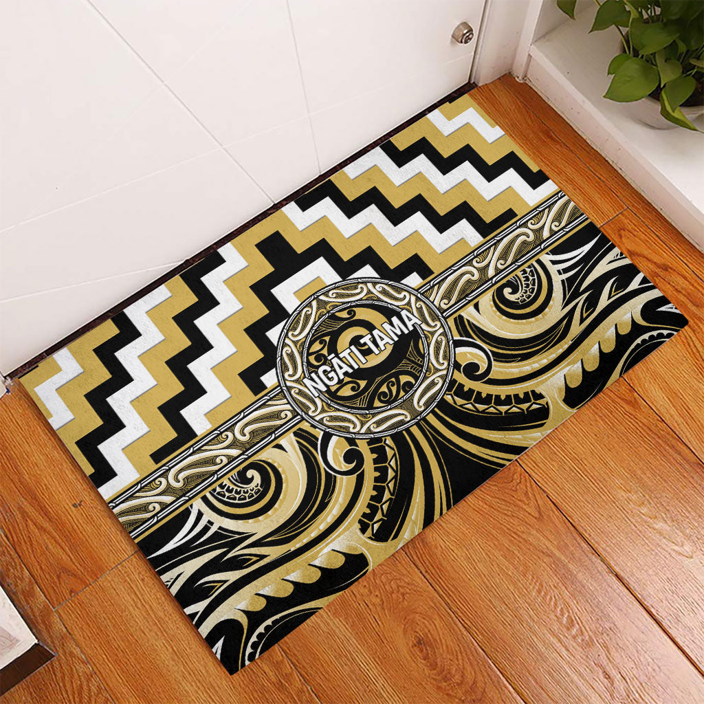 Aotearoa Ngati Tama Rubber Doormat Maori Iwi Poutama Puhoro Tattoo