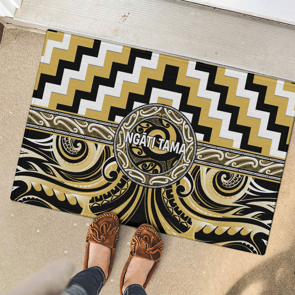 Aotearoa Ngati Tama Rubber Doormat Maori Iwi Poutama Puhoro Tattoo