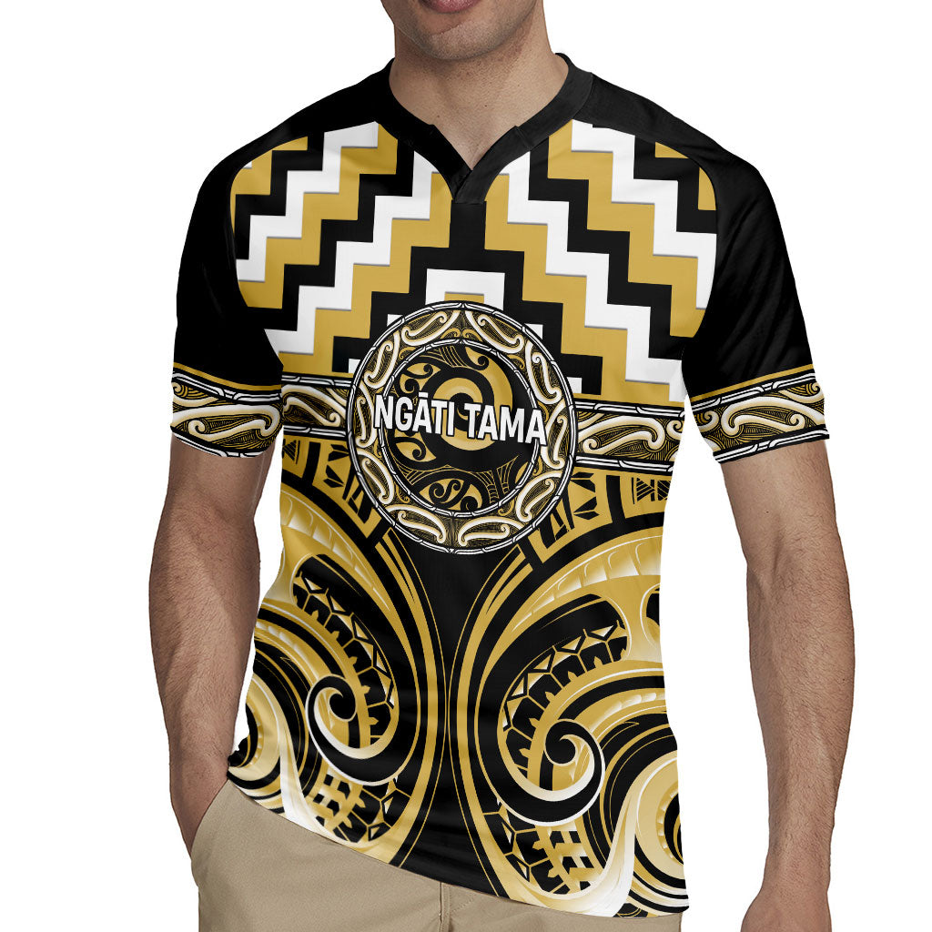 Aotearoa Ngati Tama Personalised Rugby Jersey Maori Iwi Poutama Puhoro Tattoo