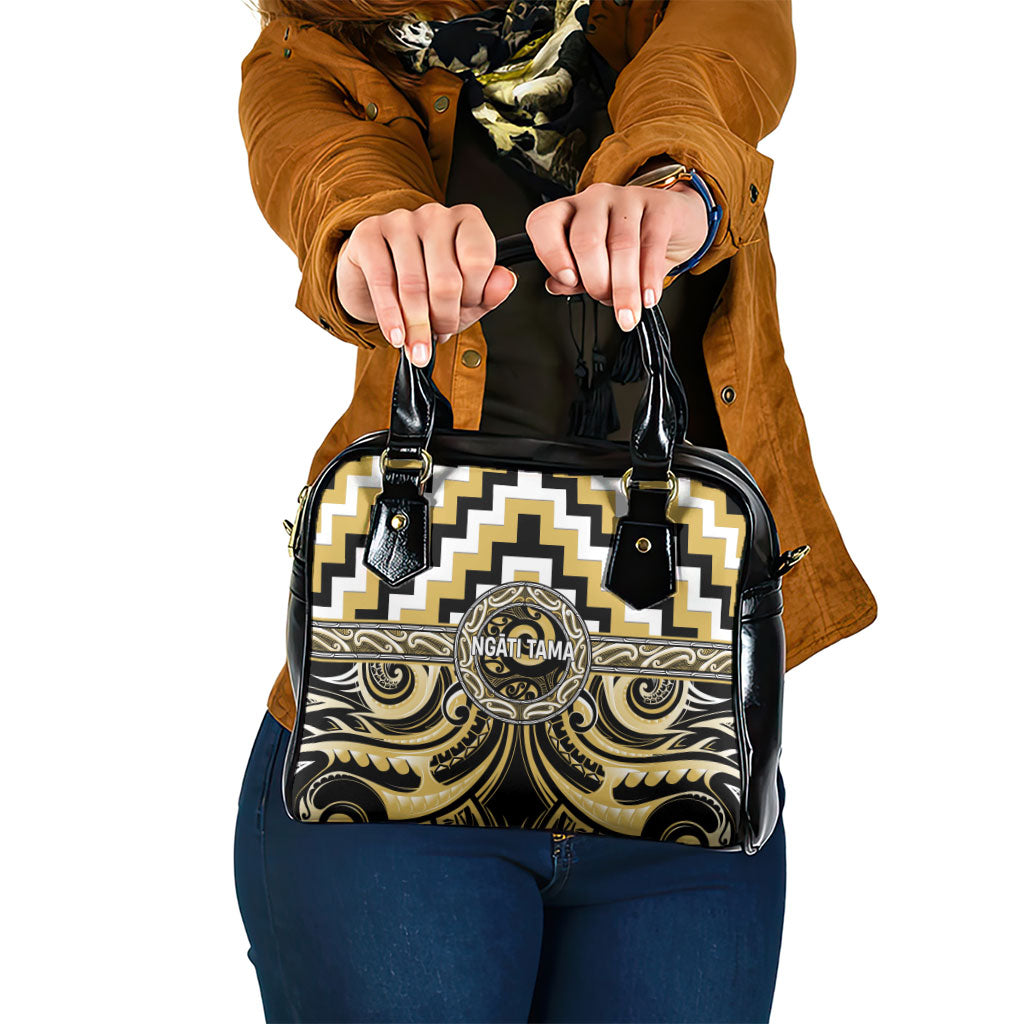 Aotearoa Ngati Tama Shoulder Handbag Maori Iwi Poutama Puhoro Tattoo