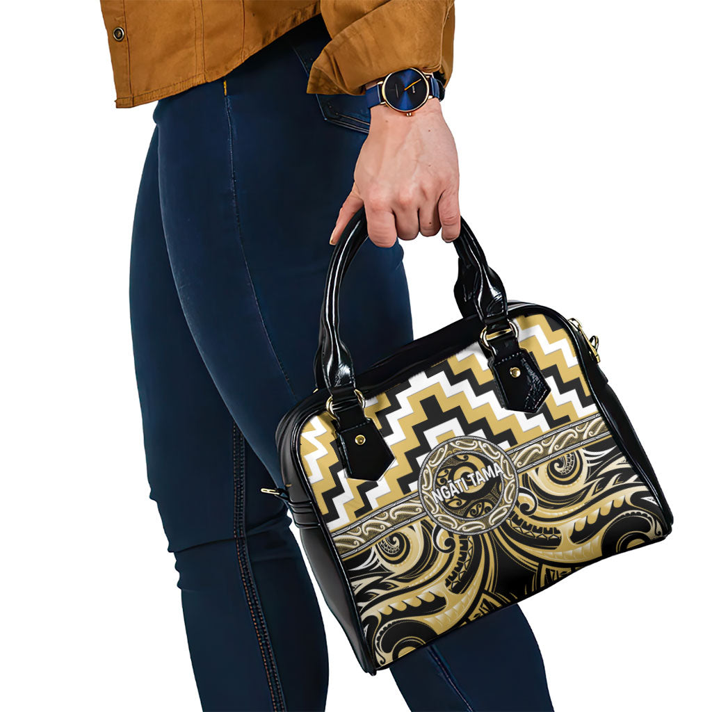 Aotearoa Ngati Tama Shoulder Handbag Maori Iwi Poutama Puhoro Tattoo