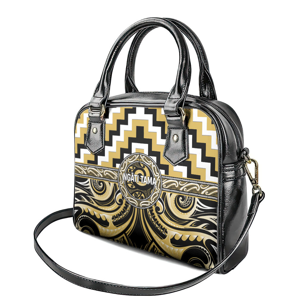 Aotearoa Ngati Tama Shoulder Handbag Maori Iwi Poutama Puhoro Tattoo