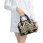 Aotearoa Ngati Tama Shoulder Handbag Maori Iwi Poutama Puhoro Tattoo