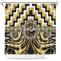 Aotearoa Ngati Tama Shower Curtain Maori Iwi Poutama Puhoro Tattoo