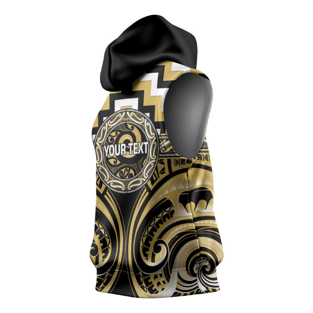 Aotearoa Ngati Tama Personalised Sleeveless Hoodie Maori Iwi Poutama Puhoro Tattoo