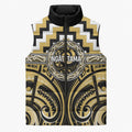 Aotearoa Ngati Tama Personalised Sleeveless Puffer Jacket Maori Iwi Poutama Puhoro Tattoo