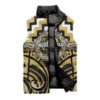 Aotearoa Ngati Tama Personalised Sleeveless Puffer Jacket Maori Iwi Poutama Puhoro Tattoo