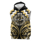 Aotearoa Ngati Tama Personalised Sleeveless Zip Hoodie Maori Iwi Poutama Puhoro Tattoo