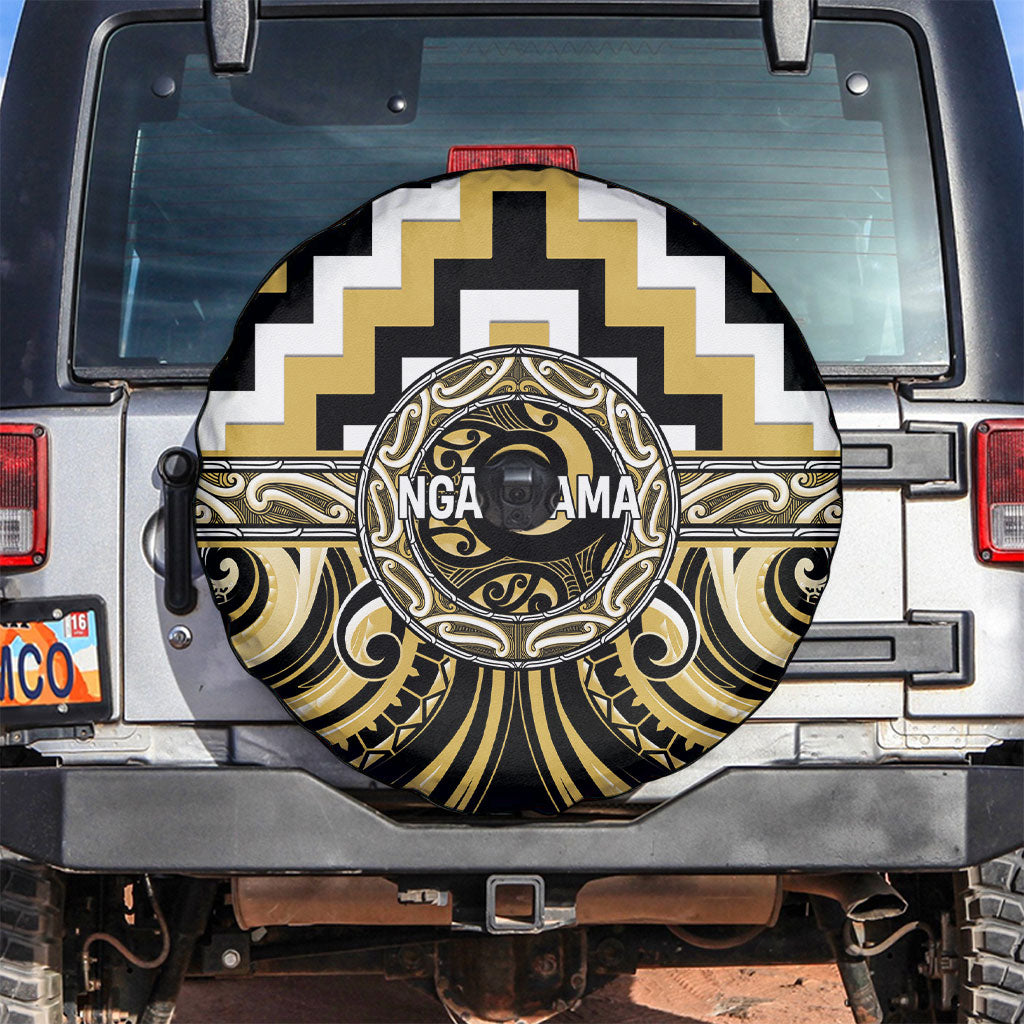 Aotearoa Ngati Tama Spare Tire Cover Maori Iwi Poutama Puhoro Tattoo