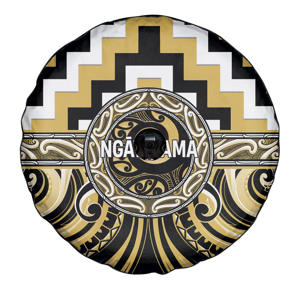 Aotearoa Ngati Tama Spare Tire Cover Maori Iwi Poutama Puhoro Tattoo