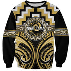 Aotearoa Ngati Tama Personalised Sweatshirt Maori Iwi Poutama Puhoro Tattoo