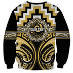 Aotearoa Ngati Tama Personalised Sweatshirt Maori Iwi Poutama Puhoro Tattoo