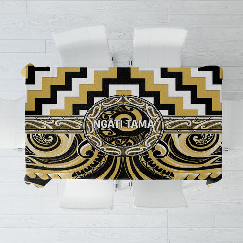 Aotearoa Ngati Tama Tablecloth Maori Iwi Poutama Puhoro Tattoo