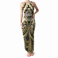 Aotearoa Ngati Tama Personalised Tank Maxi Dress Maori Iwi Poutama Puhoro Tattoo