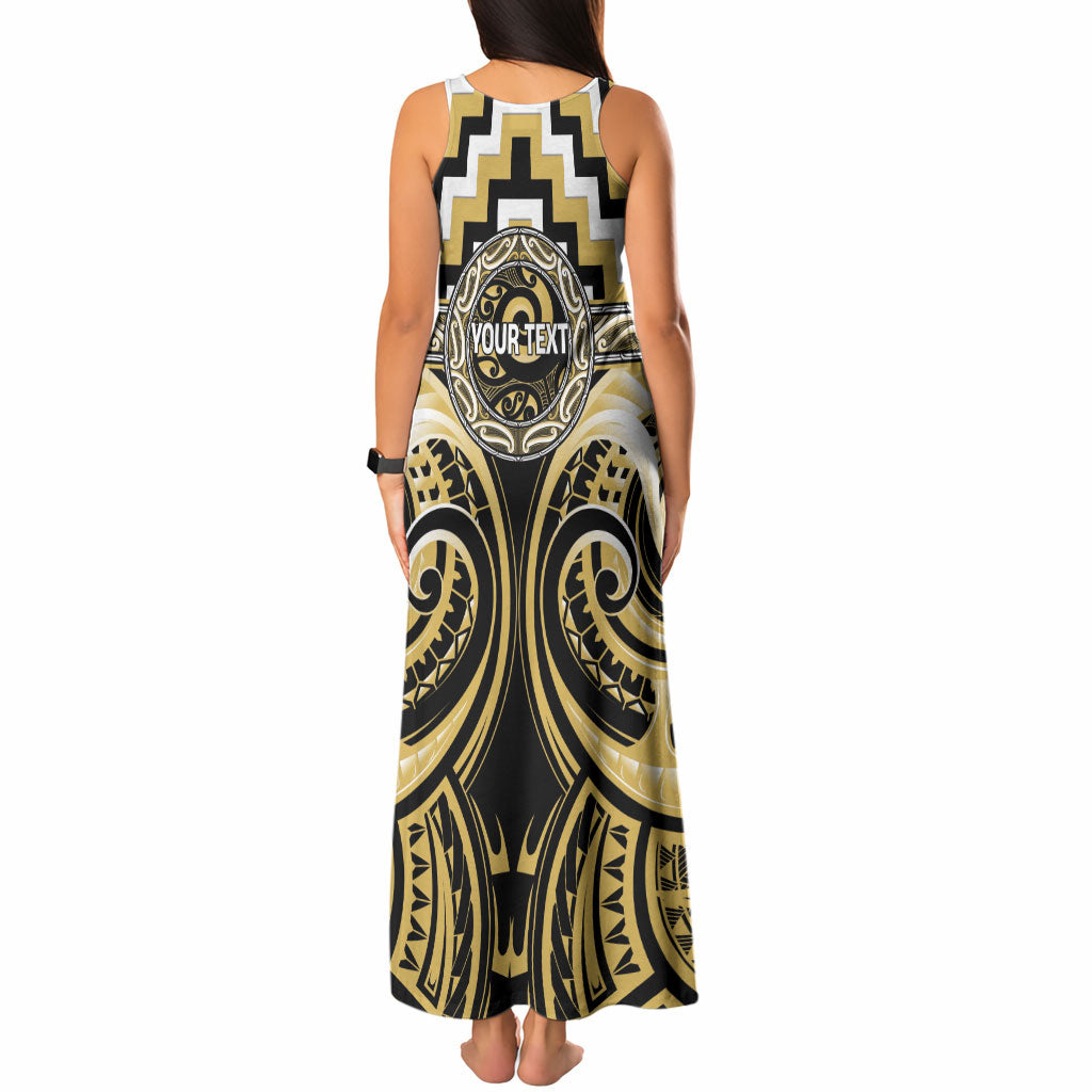 Aotearoa Ngati Tama Personalised Tank Maxi Dress Maori Iwi Poutama Puhoro Tattoo