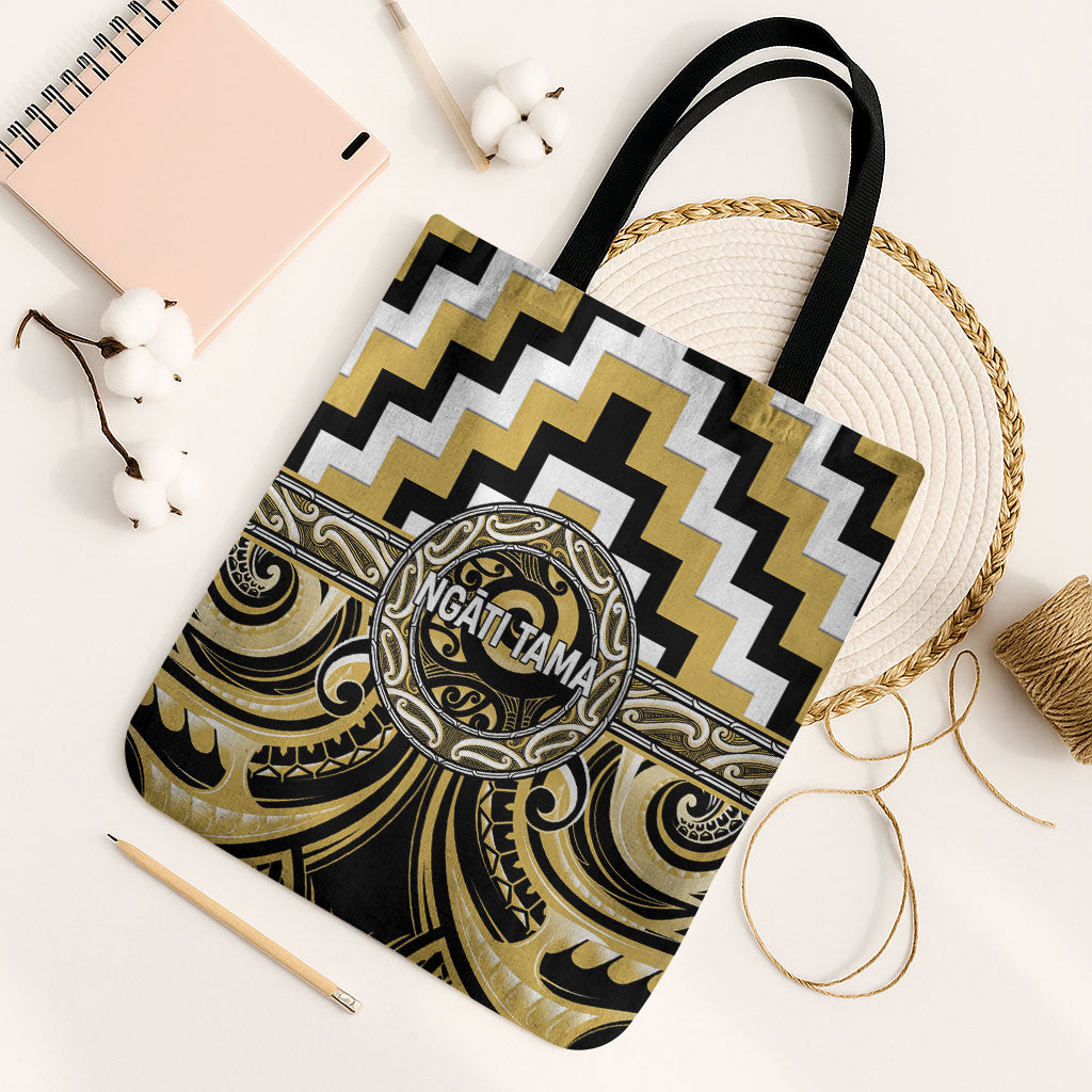 Aotearoa Ngati Tama Tote Bag Maori Iwi Poutama Puhoro Tattoo