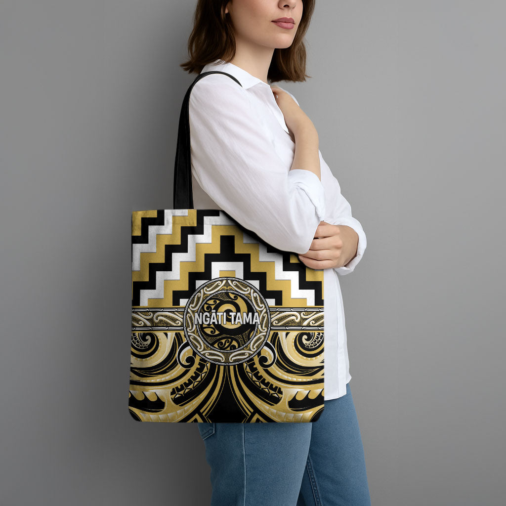 Aotearoa Ngati Tama Tote Bag Maori Iwi Poutama Puhoro Tattoo