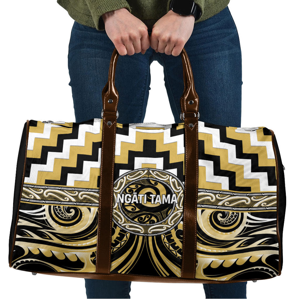 Aotearoa Ngati Tama Travel Bag Maori Iwi Poutama Puhoro Tattoo