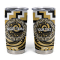 Aotearoa Ngati Tama Personalised Tumbler Cup Maori Iwi Poutama Puhoro Tattoo