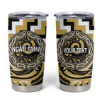 Aotearoa Ngati Tama Personalised Tumbler Cup Maori Iwi Poutama Puhoro Tattoo