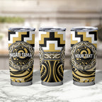 Aotearoa Ngati Tama Personalised Tumbler Cup Maori Iwi Poutama Puhoro Tattoo