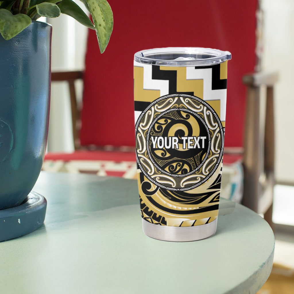 Aotearoa Ngati Tama Personalised Tumbler Cup Maori Iwi Poutama Puhoro Tattoo