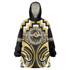 Aotearoa Ngati Tama Personalised Wearable Blanket Hoodie Maori Iwi Poutama Puhoro Tattoo