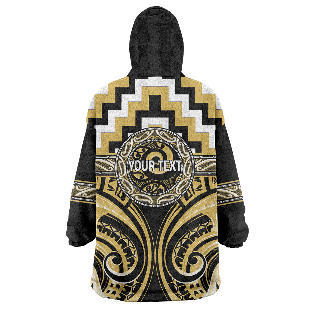 Aotearoa Ngati Tama Personalised Wearable Blanket Hoodie Maori Iwi Poutama Puhoro Tattoo